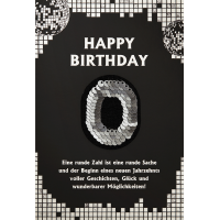 Geburtstag Glückwunschkarte mit Umschlag 0 Eine...