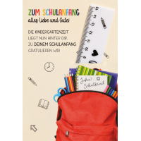 Schulanfang Glückwunschkarte mit Umschlag Juhu...