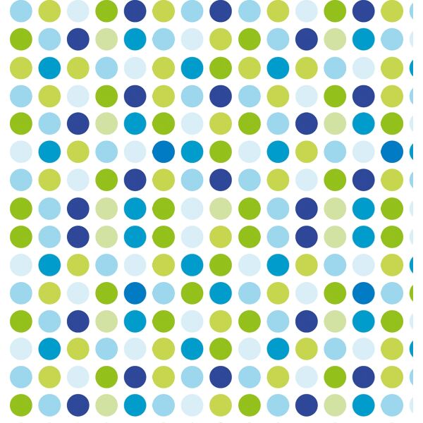 Geschenkpapier Röllchen 70 x 150 cm Tupfen Punkte Dots grün blau weiß