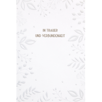Trauer Kondolenz unverpackte Beileidskarte mit Umschlag...
