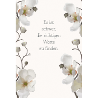 Trauer Kondolenz unverpackte Beileidskarte mit Umschlag...