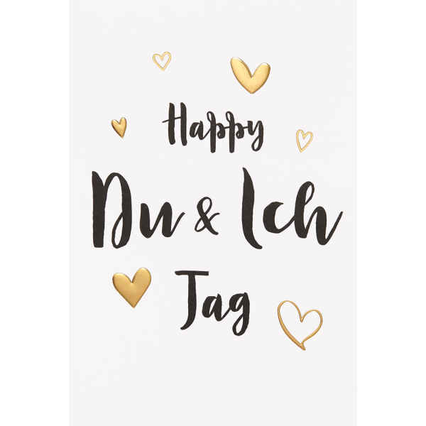 Hochzeitzeitstag unverpackte Glückwunschkarte mit Umschlag Der Happy DU & ICH Tag