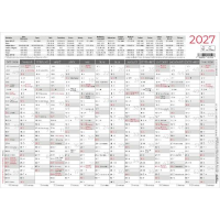 Kalender 2027 Jahresplaner Kleiner Wandplaner - 70x50...