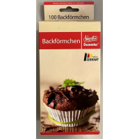 100 Backförmchen weiß 5x3,2cm in Verpackungskarton mit Eurolochung