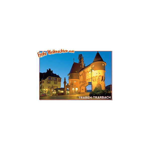 Traben-Trarbach Weihnachten Postkarte Ansichtskarte Frohe Weihnachten aus Trarben-Trabach