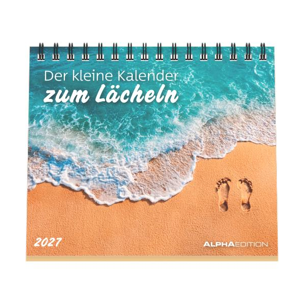 Kalender 2027 Tischaufstellkalender Kleine Kalender zum Lächeln 2027 - 14x12 Alpha Edition