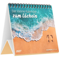 Kalender 2027 Tischaufstellkalender Kleine Kalender zum Lächeln 2027 - 14x12 Alpha Edition