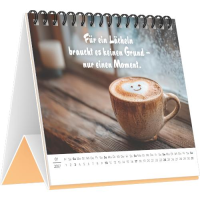 Kalender 2027 Tischaufstellkalender Kleine Kalender zum Lächeln 2027 - 14x12 Alpha Edition