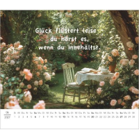 Kalender 2027 Tischaufstellkalender Kleiner Kalender zum Glücklichsein - 14x12 Alpha Edition
