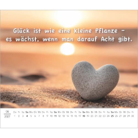 Kalender 2027 Tischaufstellkalender Kleiner Kalender zum Glücklichsein - 14x12 Alpha Edition