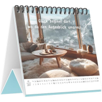 Kalender 2027 Tischaufstellkalender Kleiner Kalender zum Glücklichsein - 14x12 Alpha Edition