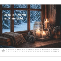 Kalender 2027 Tischaufstellkalender Kleiner Kalender zum Glücklichsein - 14x12 Alpha Edition