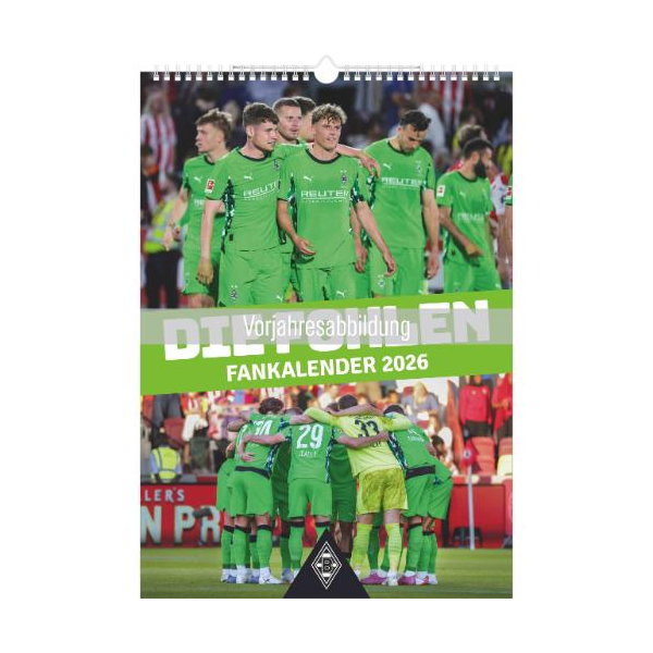Kalender 2027 Bildwandkalender Borussia Mönchengladbach - 29,7x42 Drahtkammbindung Alpha Edition
