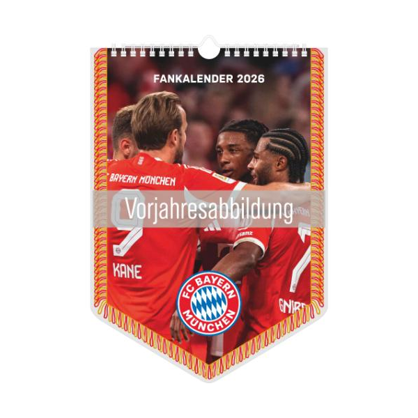 Kalender 2027 Bildwandkalender FC Bayern München Bannerkalender - 21x29,7 Drahtkammbindung Alpha Edition