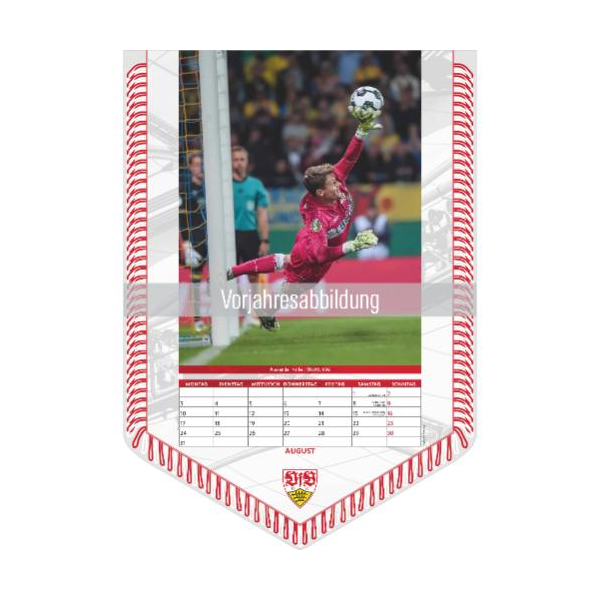 Kalender 2027 Bildwandkalender VfB Stuttgart Bannerkalender - 29,7x42 Drahtkammbindung Alpha Edition