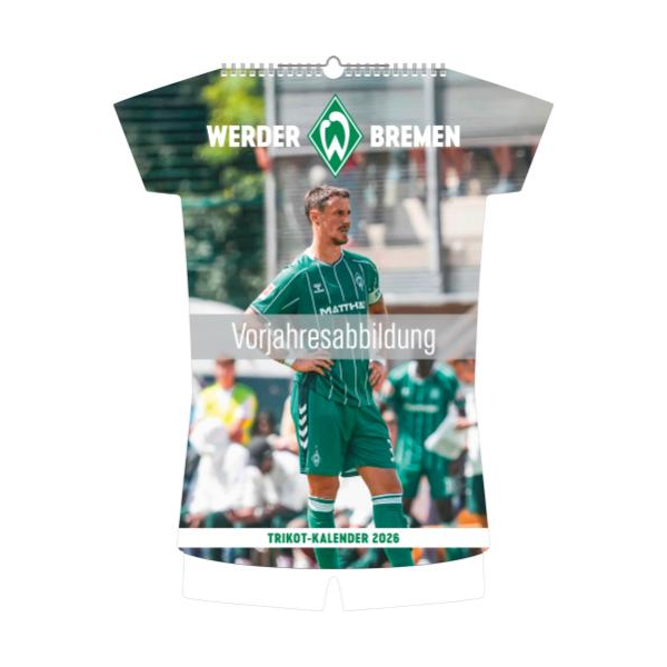 Kalender 2027 Bildwandkalender Werder Bremen Trikotkalender - 34,1x42 Drahtkammbindung Alpha Edition