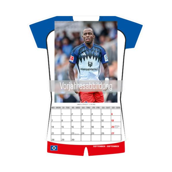Kalender 2027 Bildwandkalender Hamburger SV - 34,1x42 Drahtkammbindung Alpha Edition