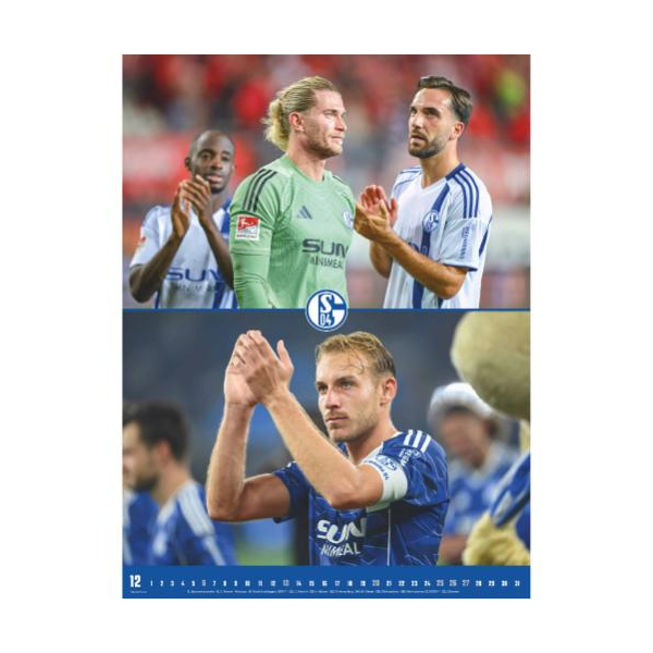 Kalender 2027 Bildwandkalender FC Schalke 04 - 48x64 Drahtkammbindung Alpha Edition