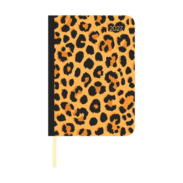 Kalender 2027 Buchkalender Lady Journal Animal Print - 10,7x15,2 Fadenheftung Alpha Edition