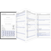 Kalender 2027 Taschenplaner Leporello schwarz - 9,5x16...
