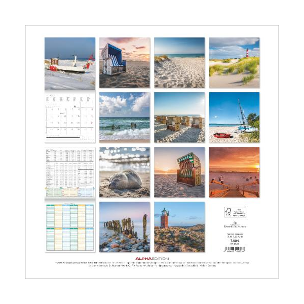 Kalender 2027 Broschürenkalender Seeblicke - 30x30 Ringösenheftung Alpha Edition