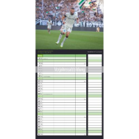 Kalender 2027 Bildwandkalender Familienplaner Borussia Mönchengladbach - 22x45 Drahtkammbindung Alpha Edition