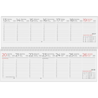 Kalender 2027 Tischquerkalender Classic black - 29,7x10,5...