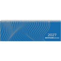 Kalender 2027 Tischquerkalender Classic blue - 29,7x10,5 Zettler