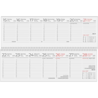 Kalender 2027 Tischquerkalender Classic blue - 29,7x10,5 Zettler