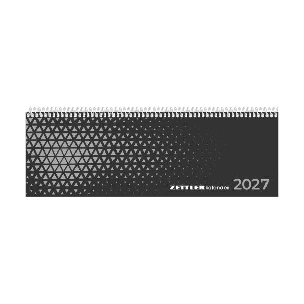 Kalender 2027 Tischquerkalender Expert schwarz - 29,7x10,5 Zettler
