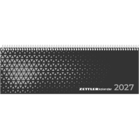 Kalender 2027 Tischquerkalender Expert schwarz - 29,7x10,5 Zettler