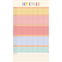 Kalender 2027 Familienplaner Unser buntes Jahr 6 Spalten - 26x45 Alpha Edition