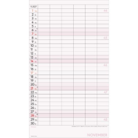 Kalender 2027 Familienplaner Superplaner XL 6 Spalten -...