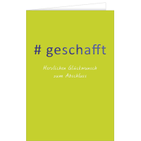 Abschluss Glückwunschkarte mit Umschlag zum...
