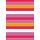 A - Geschenkpapierrolle - Premium - 200 x 70 cm - Dekor: dicke Streifen pink, orange, rot und weiss