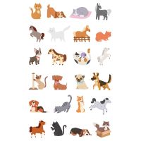 Sticker Aufleber Hunde Katzen Pferde 3 Bögen in der...