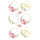 Sticker Aufleber Happy Birthday Blumenkranz 1 Bogen in der Packung