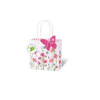 Tasche klein - CD-Format 14,5x15x6 cm -  rosa Wildblumen...