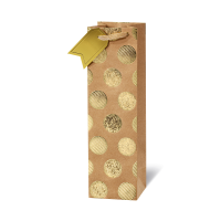 Tasche - Flaschen Format - 36x10,5x10 cm - Golden Dots -...
