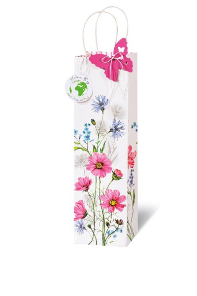 Tasche - Flaschen Format - 36x10,5x10 cm - Dreams - Wildblumen